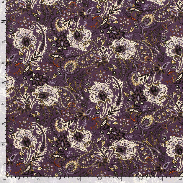 Viscose Jersey fabrik Blumen Magenta