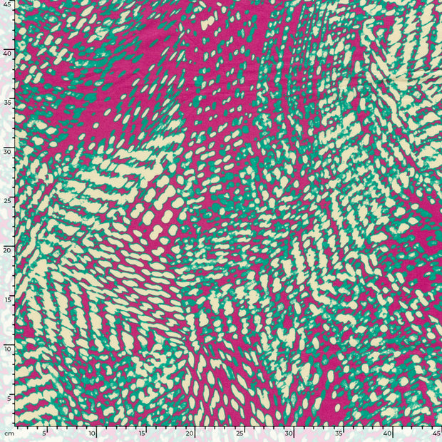 Viscose Vortex Jerséis tela Abstracto Rosa