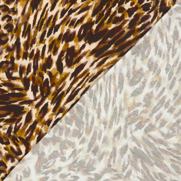 Viscose Vortex Jerséis tela Leopardos estampado 