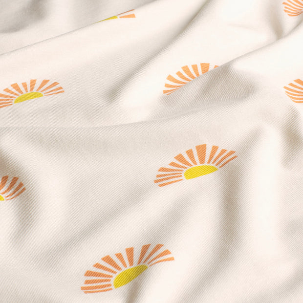 Cotton Jersey fabric Suns Off White