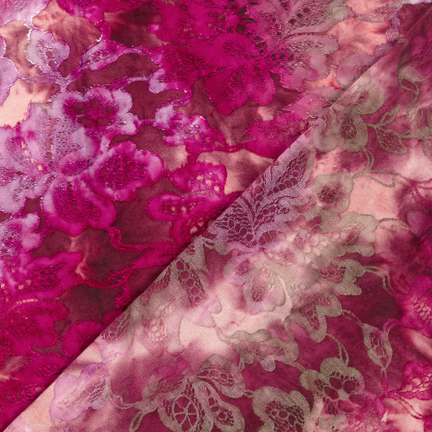 Jacquard fabrik Blumen bedruckt 