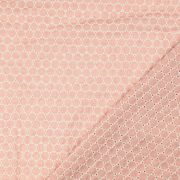  fabric Old Pink embroidered 