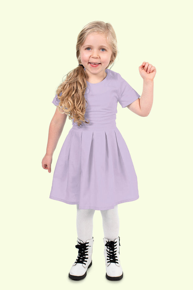 Bambou Poplin tissu Unicolore Mauve clair