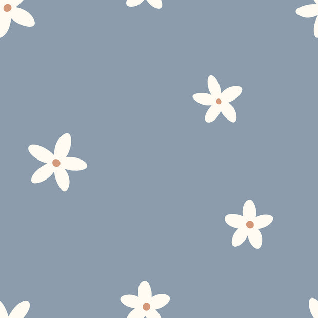Aqua Protect (waterproof) fabric Flowers Indigo