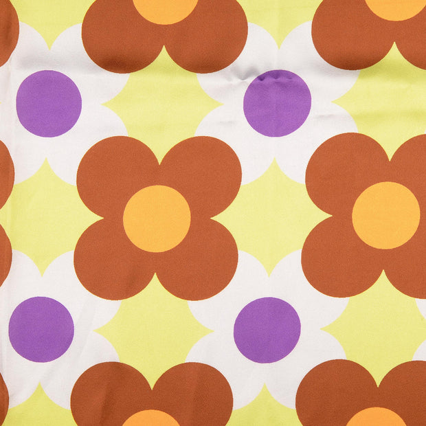 Satin fabric Flowers Multicolor