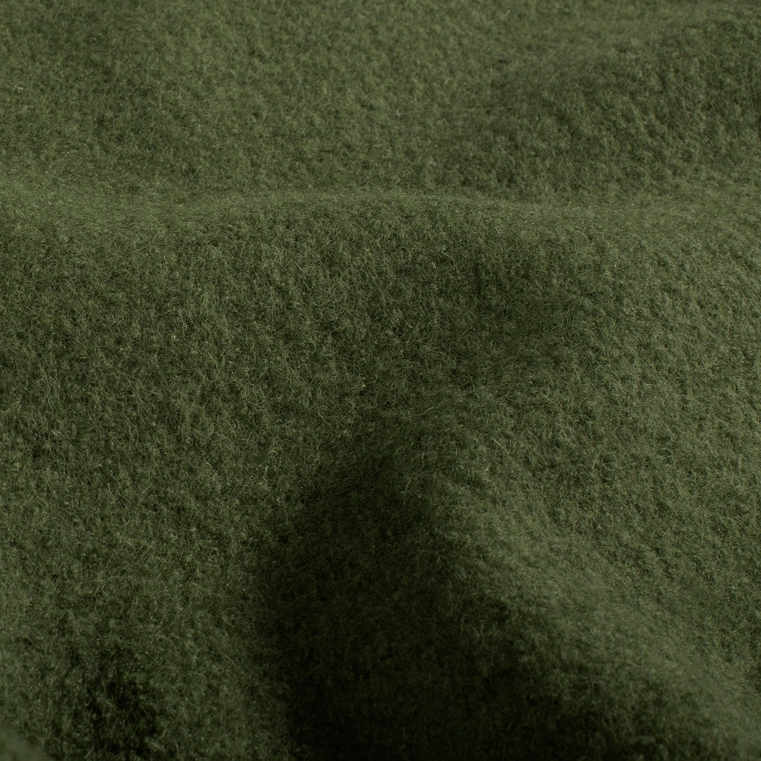 Wool Boucle fabric Unicolour Olive Green | Wholesale fabrics