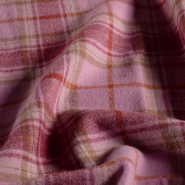 Flannel fabric Checks Old Pink