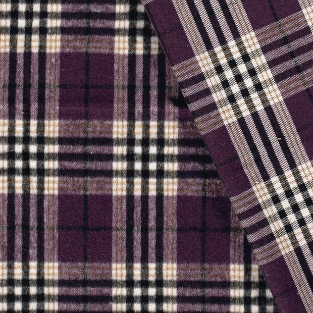 Jacquard fabric Checks brushed 