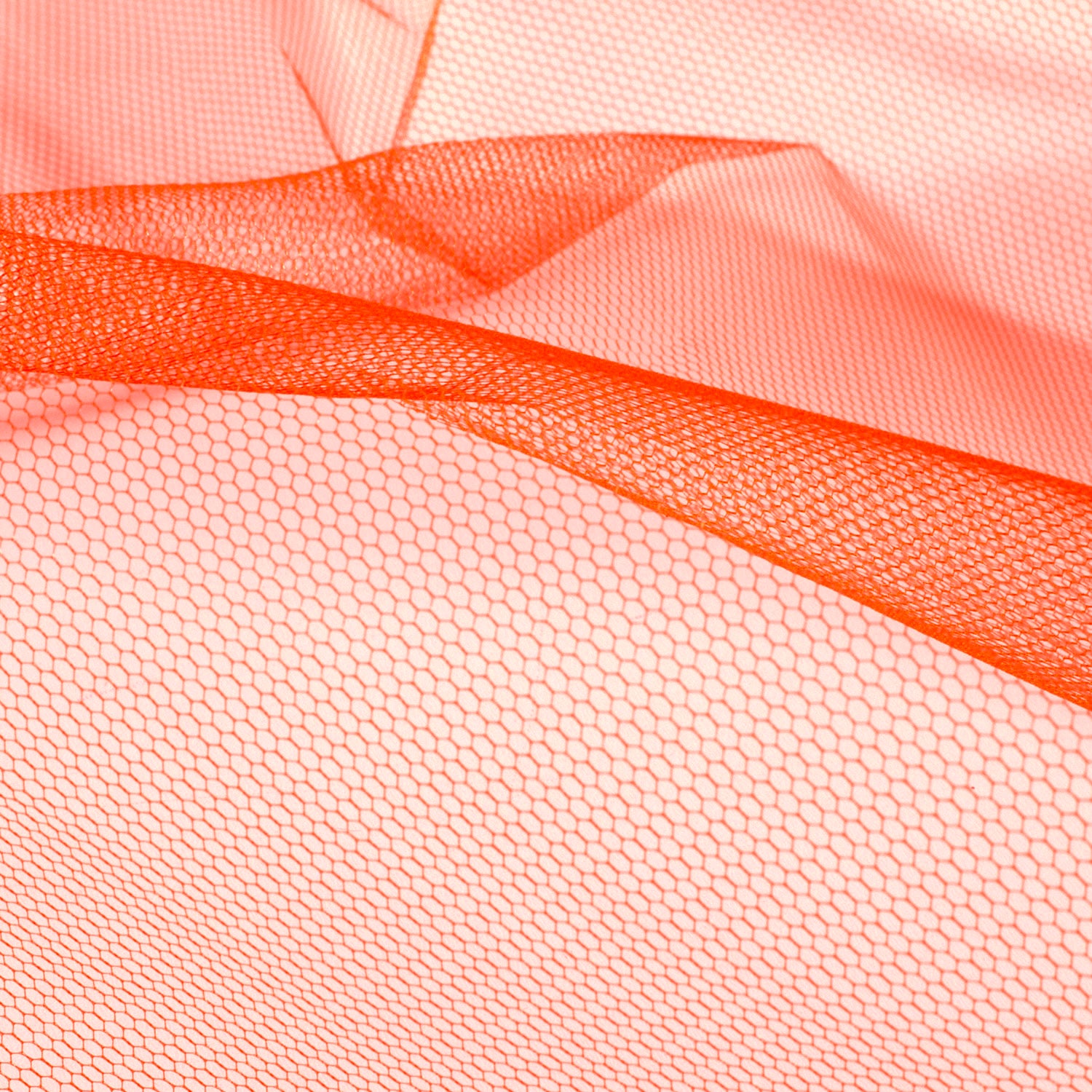 Tulle fabric Unicolour Neon Orange | Wholesale fabrics | Nooteboom