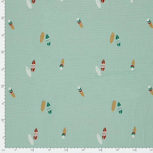 Mousseline stof Zomer Babyblauw