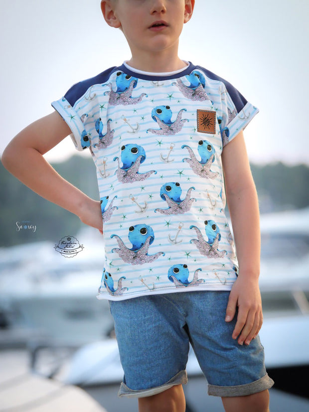 Katoen Jersey stof Abstract 