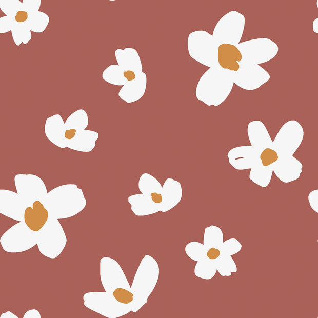 Aqua Protect (waterdicht) stof Bloemen Brique