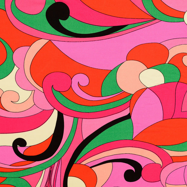 Viscose Poplin fabric Paisley Multicolor