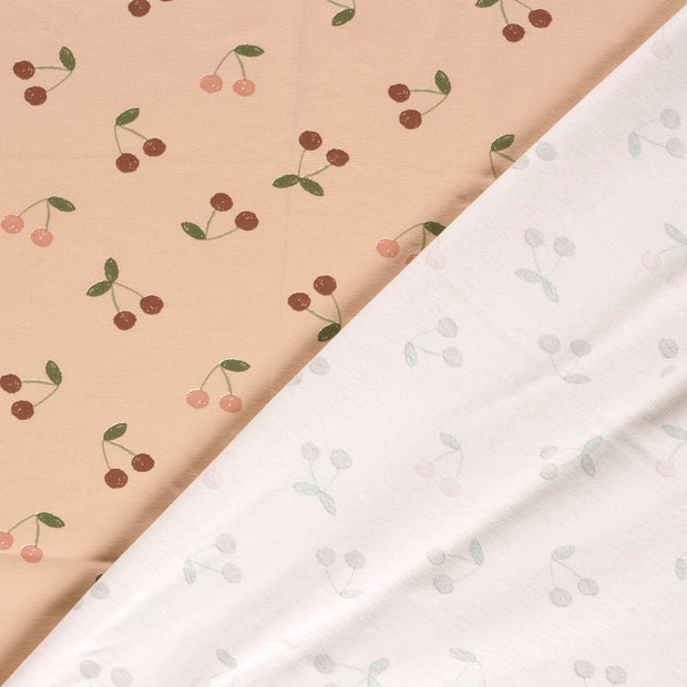 Jersey fabric Cherries printed 
