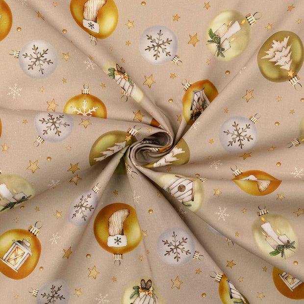 Cotton Poplin fabric Beige 