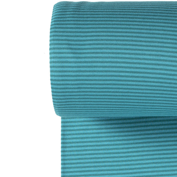 Cuff Material Yarn Dyed fabric Stripes Petrol