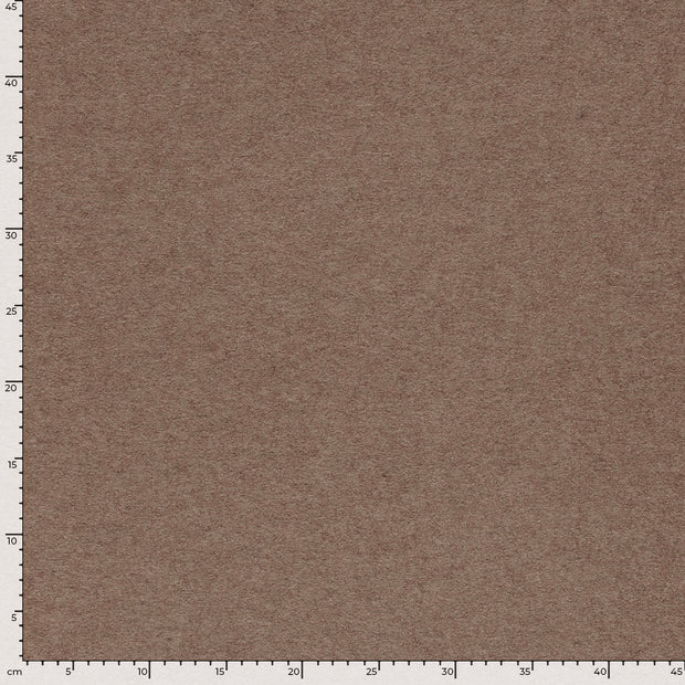 Wool Boucle fabric Unicolour Brown Taupe