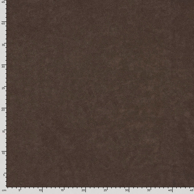 Stretch terry fabric Unicolour Brown