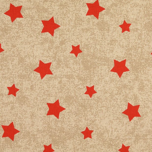 Half Panama fabric Stars Off White