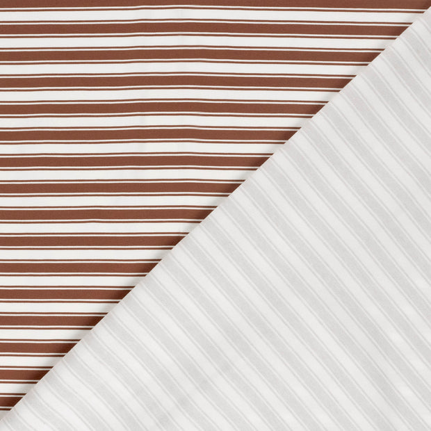 Jersey tissu rayures imprimé 