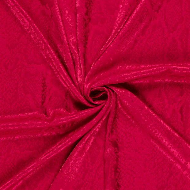Satin Jacquard fabric Dark Red 