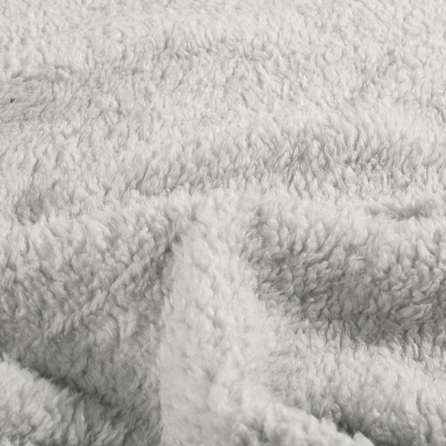 Sherpa Fleece fabric Unicolour Light Grey Wholesale fabrics