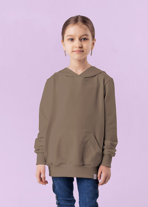 French Terry fabric Unicolour Taupe Grey
