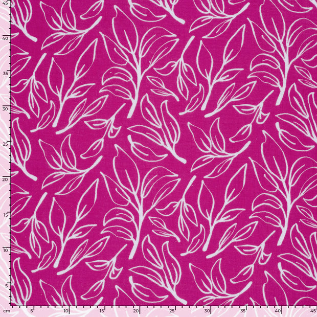 Muslin fabric Twigs Pink