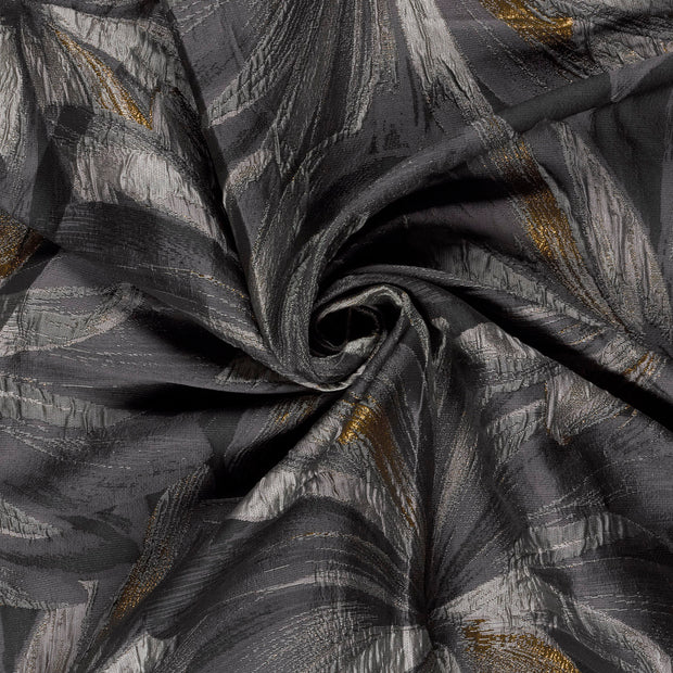 Jacquard stof Zwart Lurex 