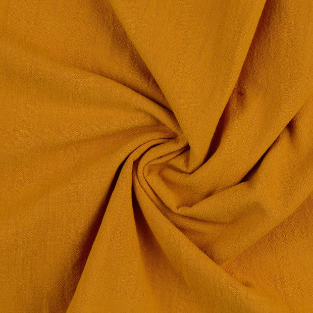 Katoen Poplin stof Oker 
