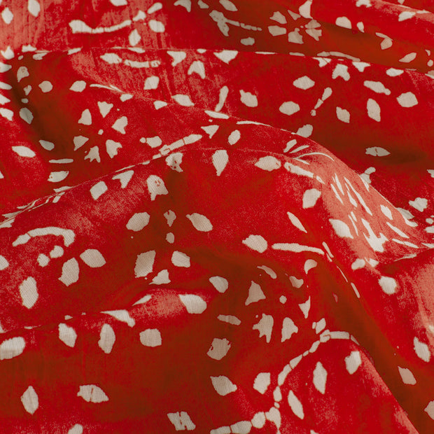 Voile fabrik Blumen Rot