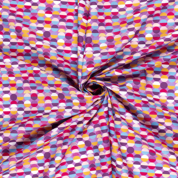 Baumwolle Popeline fabrik Lila bedruckt 
