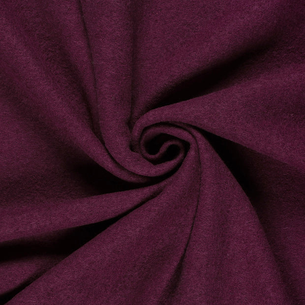 Wool Boucle fabric Wine red 