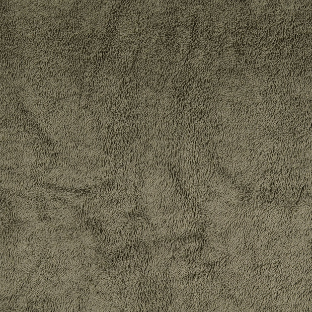 Terry Towelling fabric Olive Green matte 