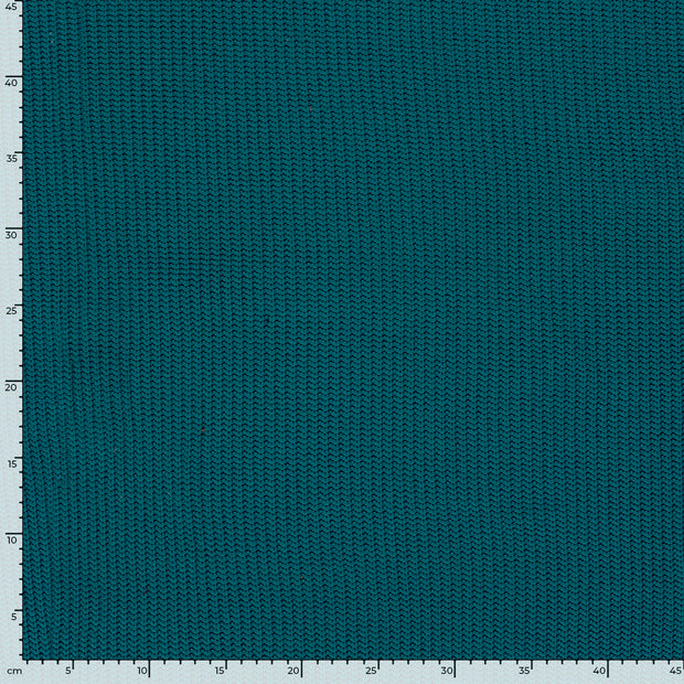 Heavy Knit fabric Cable Petrol