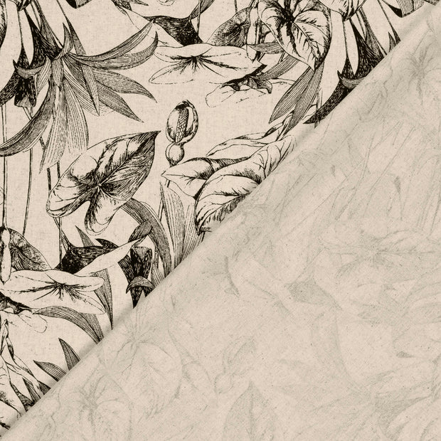 Geweven Viscose Linnen stof bedrukt 