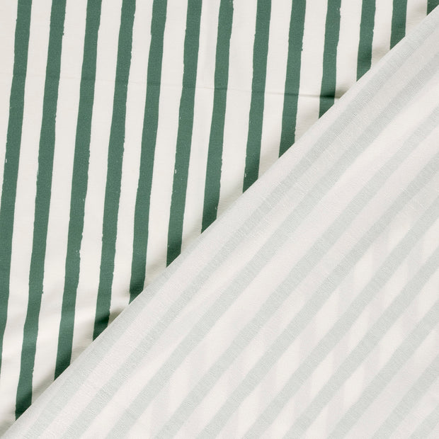 French Terry GOTS organic fabric Stripes digital printed 