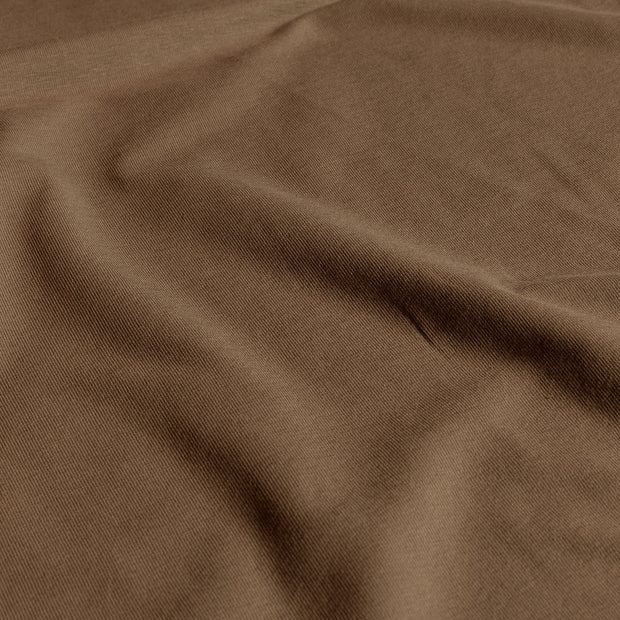 Katoen Jersey GOTS stof Effen Taupe grijs