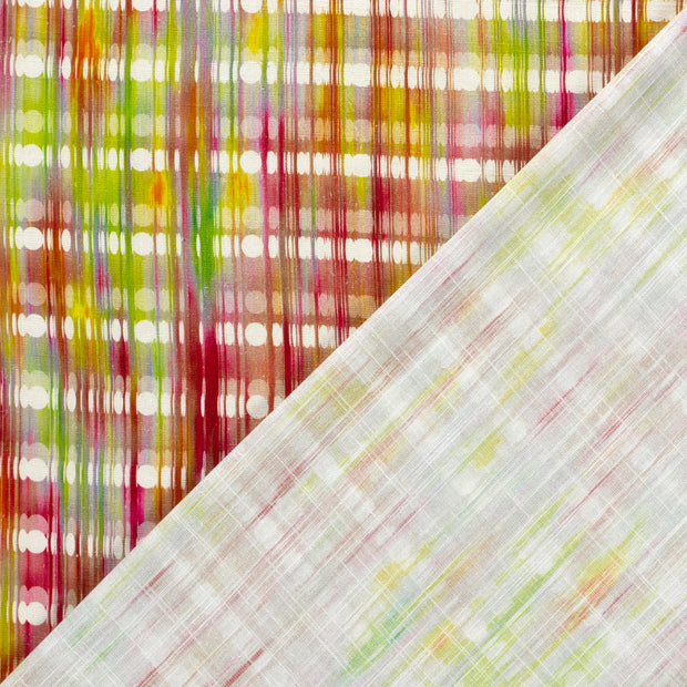 Woven Viscose Linen fabric Abstract printed 