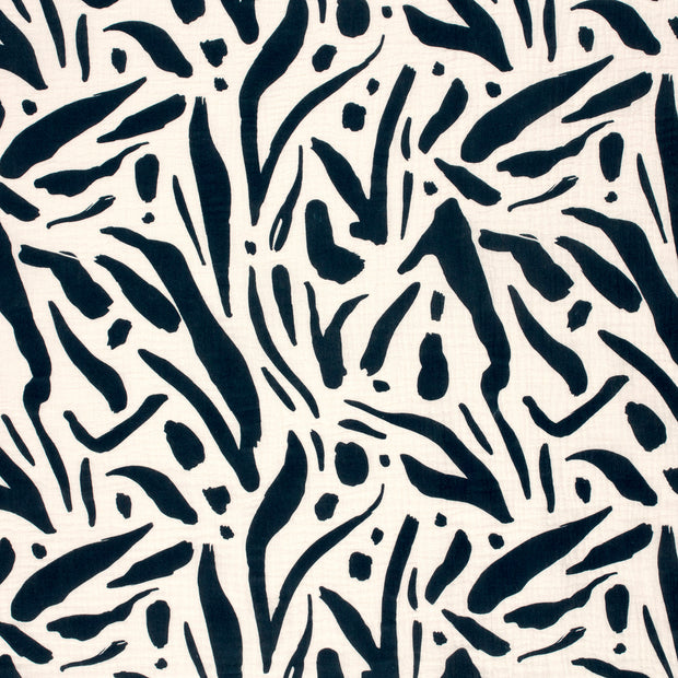 Double gaze tissu Bleu Marine mat 