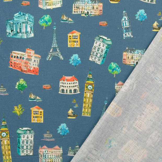 CO Cretonne fabrik Indigoblau 