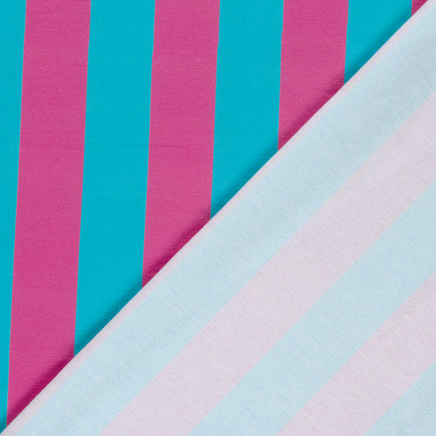 French Terry fabrik Streifen digital bedruckt 