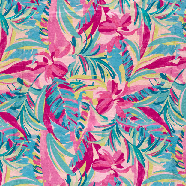 Polyester Bubble stof Licht roze zijdemat 