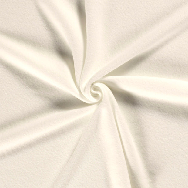 Polaire tissu Blanc cassé brossé 