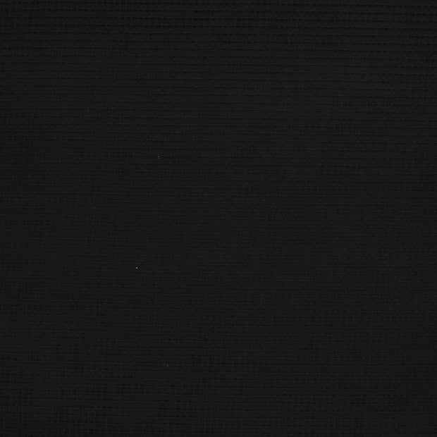 Waffle piqué fabric Black matte 