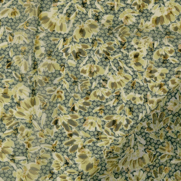Chifón tela Flores 