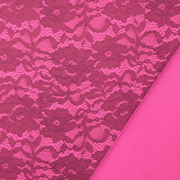 Viscose Satin fabric Pink digital printed 
