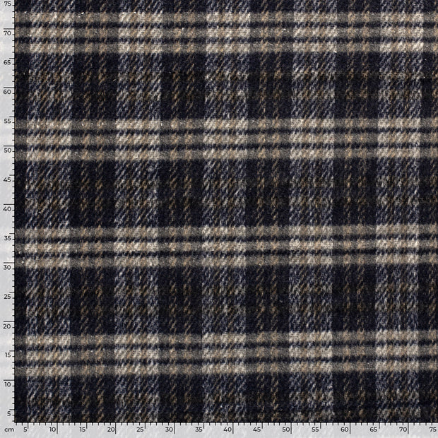 Jacquard fabric Checks Steel Blue