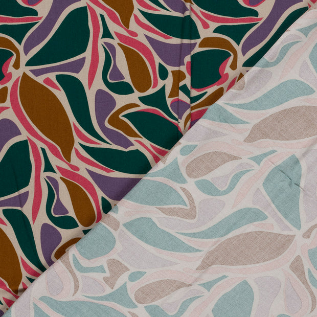 Satin fabric Abstract printed 