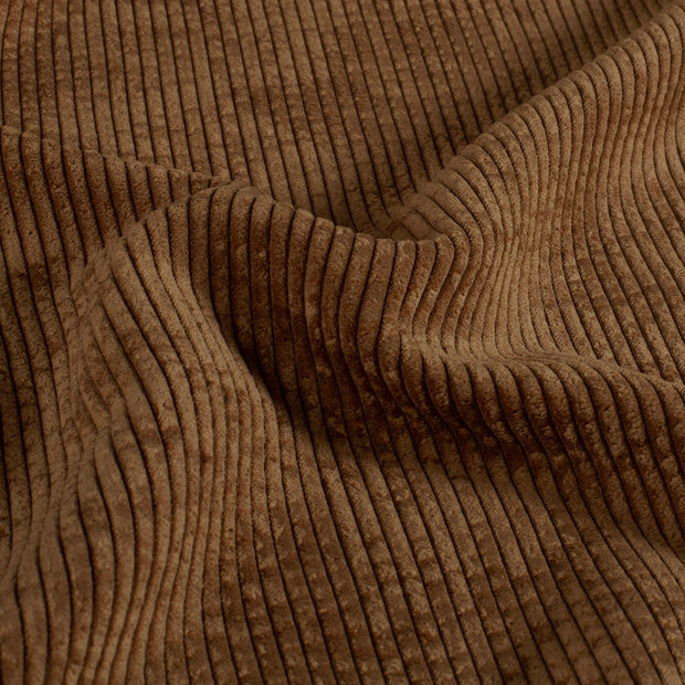 Corduroy 4.5w stof Effen Bruin